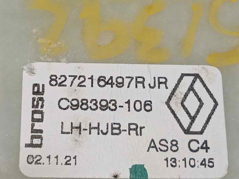 Recambio de elevalunas trasero izquierdo para renault captur ii referencia OEM IAM 827216497R  