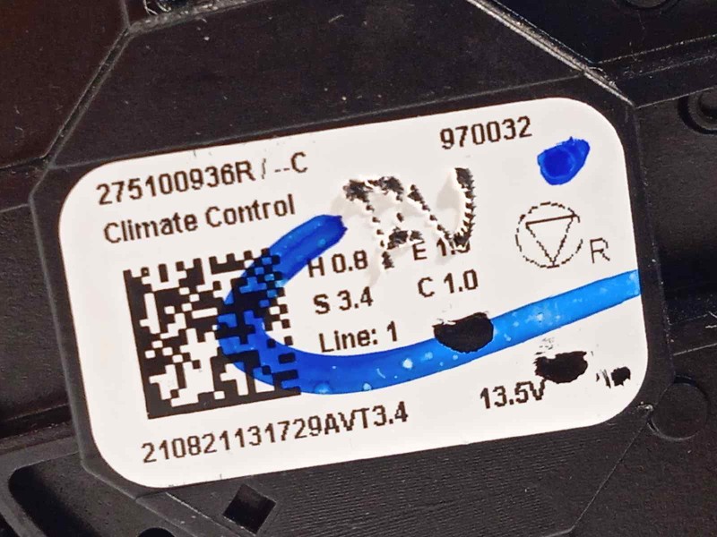 Recambio de mando climatizador para renault captur ii referencia OEM IAM 275100936R  