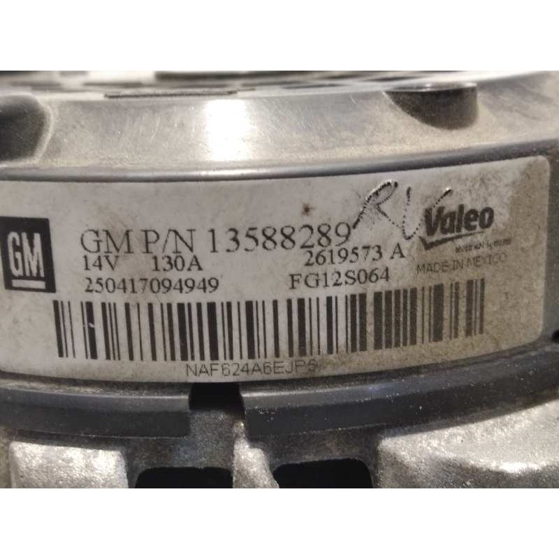 Recambio de alternador para opel adam 1.4 16v referencia OEM IAM 13588289  FG12S064