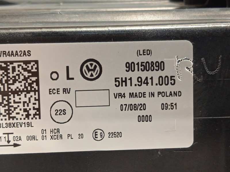 Recambio de faro izquierdo para volkswagen golf viii lim. (cd1) style referencia OEM IAM 5H1941005  90150890