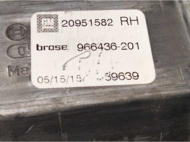 Recambio de elevalunas delantero derecho para opel adam 1.4 16v referencia OEM IAM 13350350 966436201 20951582