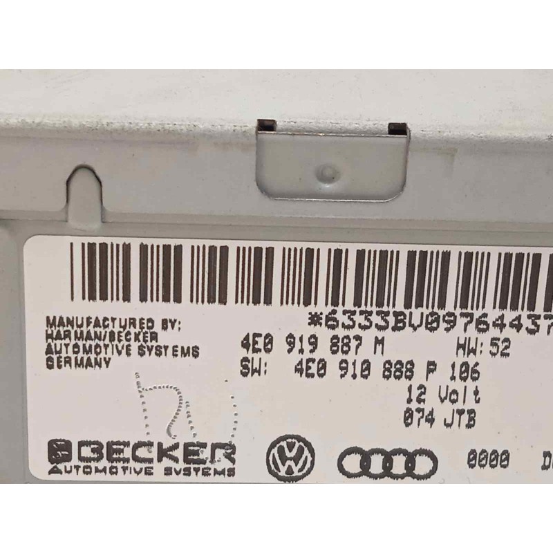 Recambio de sistema navegacion gps para audi s4 avant (8k5) 3.0 tfsi referencia OEM IAM 4E0919887M 4E0910888P 4E0910888PX