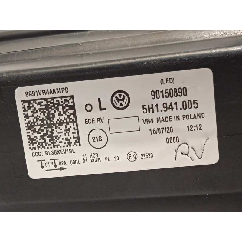 Recambio de faro izquierdo para volkswagen golf viii lim. (cd1) style referencia OEM IAM 5H1941005  90150890