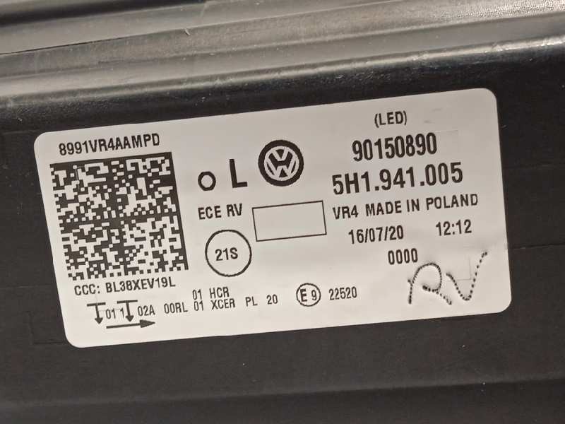 Recambio de faro izquierdo para volkswagen golf viii lim. (cd1) style referencia OEM IAM 5H1941005  90150890