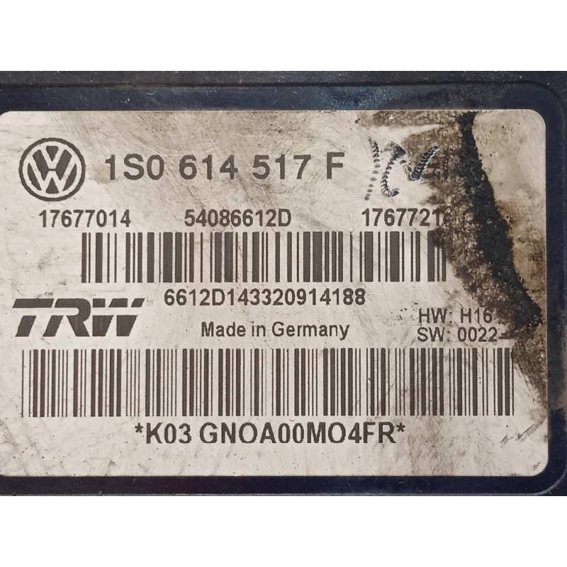 Recambio de abs para seat toledo (kg3) 1.6 tdi referencia OEM IAM 1S0614517F 17677214B 54086612D