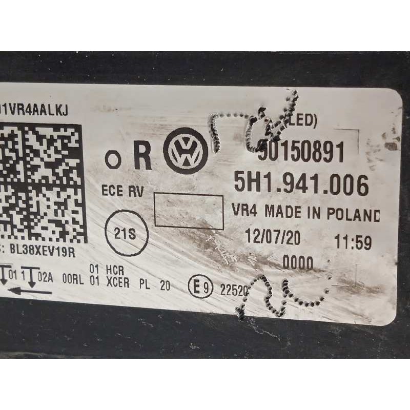 Recambio de faro derecho para volkswagen golf viii lim. (cd1) style referencia OEM IAM 5H1941006  90150891