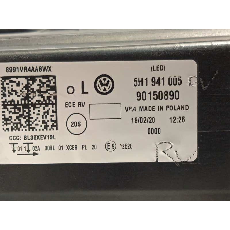 Recambio de faro izquierdo para volkswagen golf viii lim. (cd1) style referencia OEM IAM 5H1941005  90150890