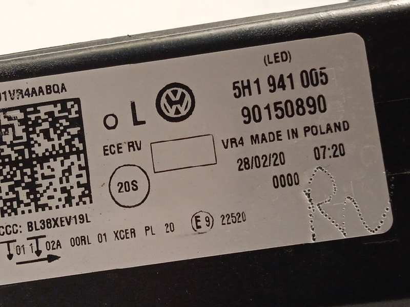 Recambio de faro izquierdo para volkswagen golf viii lim. (cd1) style referencia OEM IAM 5H1941005  90150890