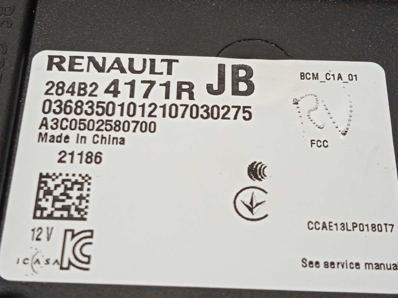Recambio de centralita confort para renault arkana 1.3 referencia OEM IAM 284B24171R  