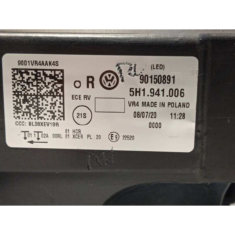 Recambio de faro derecho para volkswagen golf viii lim. (cd1) style referencia OEM IAM 5H1941006  90150891