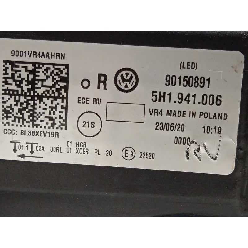 Recambio de faro derecho para volkswagen golf viii lim. (cd1) style referencia OEM IAM 5H1941006  90150891
