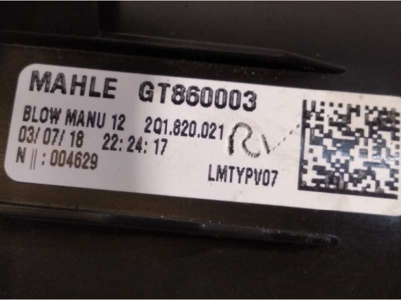 Recambio de motor calefaccion para seat arona 1.0 tsi referencia OEM IAM 2Q1820021  GT860003