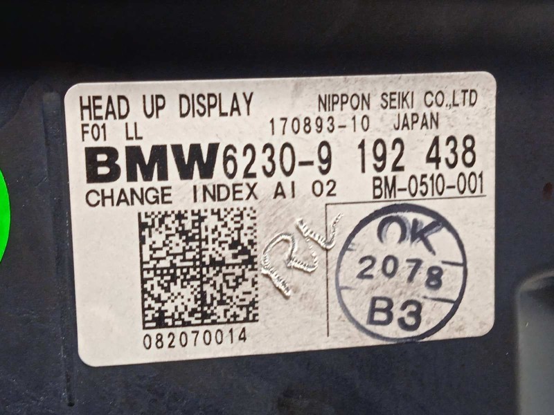 Recambio de pantalla multifuncion para bmw serie 7 (f01/f02) 740i referencia OEM IAM 62309192438  