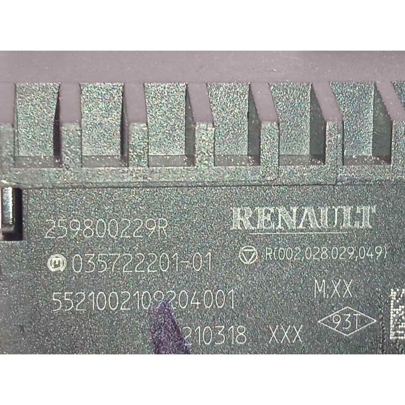 Recambio de mando multifuncion para renault captur ii referencia OEM IAM 259800229R  