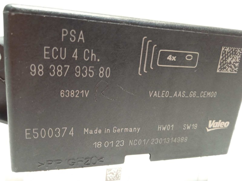 Recambio de modulo electronico para peugeot 208 (p2) active referencia OEM IAM 9838793580  