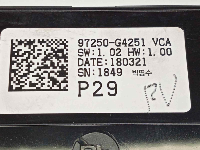 Recambio de mando climatizador para hyundai i30 (pd) 1.0 tgdi cat referencia OEM IAM 97250G4251  97250G4251VCA
