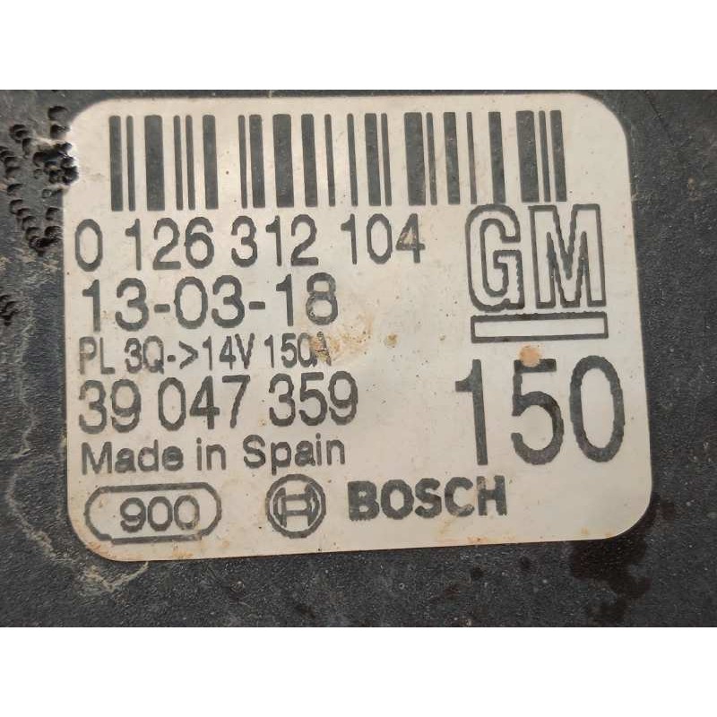 Recambio de alternador para opel corsa e business referencia OEM IAM 39047359  0126312104