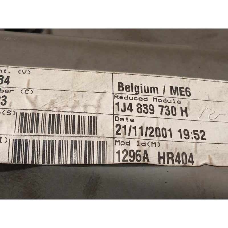 Recambio de elevalunas trasero derecho para volkswagen golf iv berlina (1j1) básico referencia OEM IAM 1J4839730H  1C0959812A