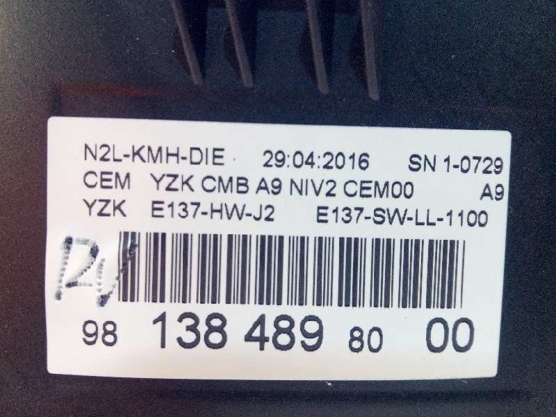 Recambio de cuadro instrumentos para peugeot 208 1.6 blue-hdi fap referencia OEM IAM 9813848980  