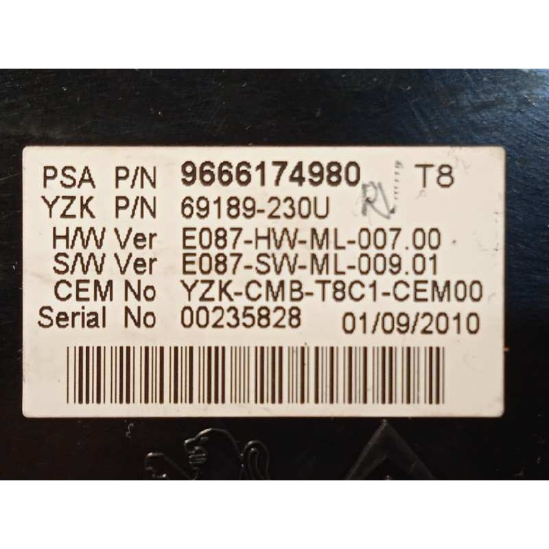 Recambio de cuadro instrumentos para peugeot 5008 premium referencia OEM IAM 9666174980 69189230U 9810462780