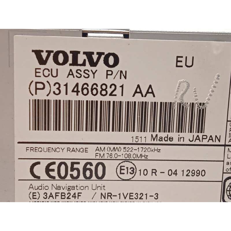Recambio de sistema navegacion gps para volvo v60 kombi cross country momentum referencia OEM IAM 31466821  P31466821AA