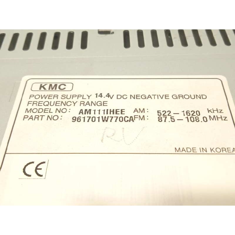 Recambio de sistema audio / radio cd para kia rio drive referencia OEM IAM 961701W770CA  