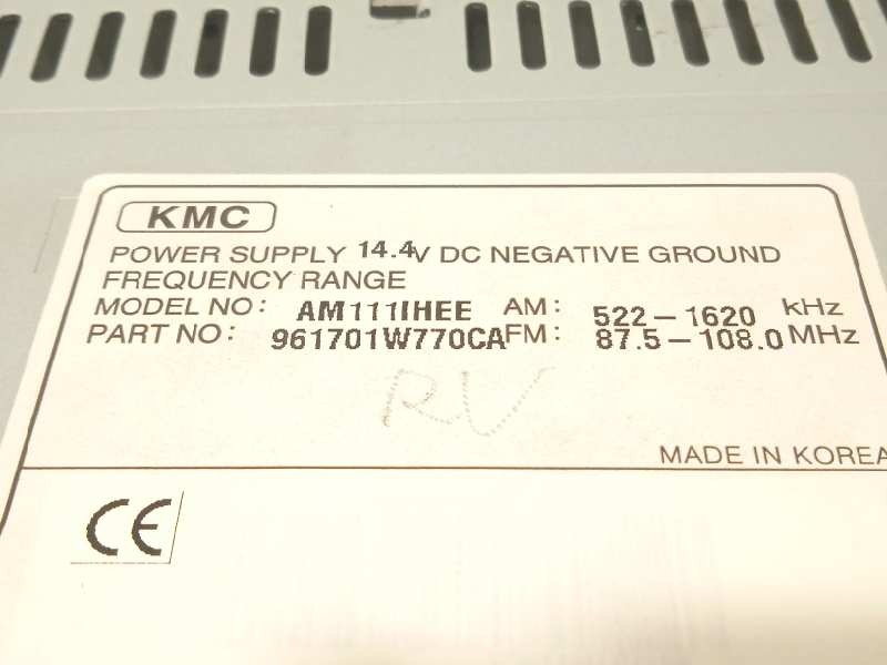 Recambio de sistema audio / radio cd para kia rio drive referencia OEM IAM 961701W770CA  