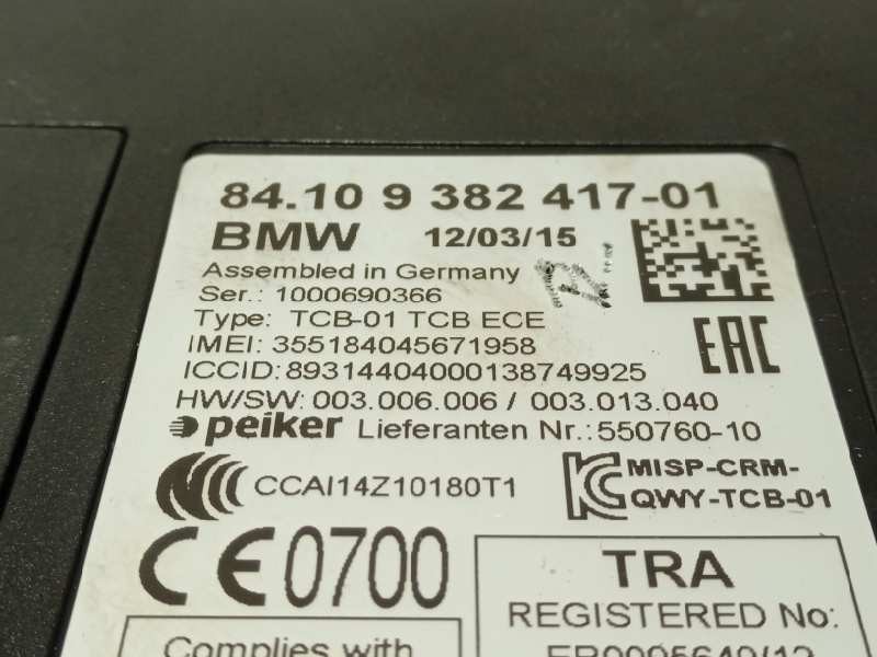 Recambio de modulo electronico para bmw serie 4 coupe (f32) 430d referencia OEM IAM 84109382417  938241701