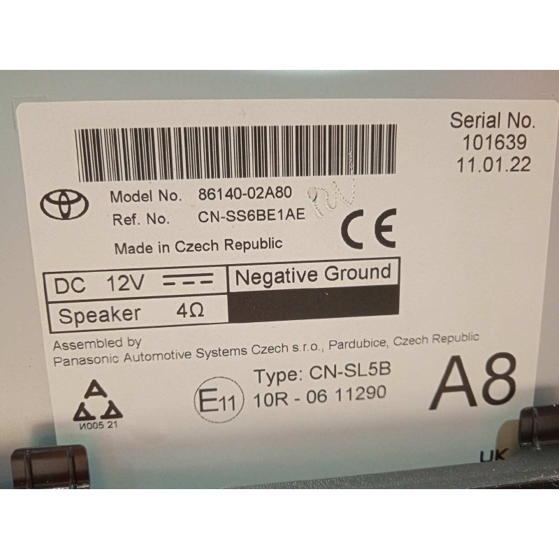 Recambio de sistema navegacion gps para toyota corolla (e21) referencia OEM IAM 8614002A80  