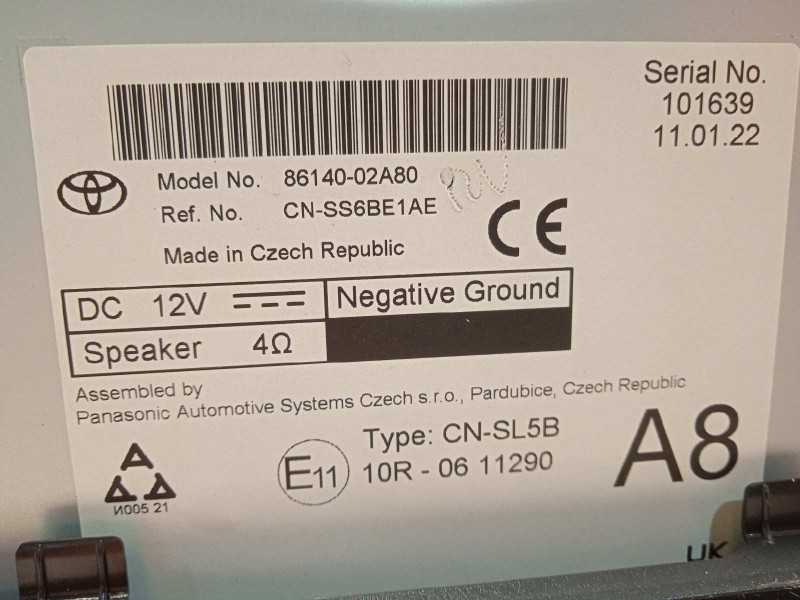 Recambio de sistema navegacion gps para toyota corolla (e21) referencia OEM IAM 8614002A80  