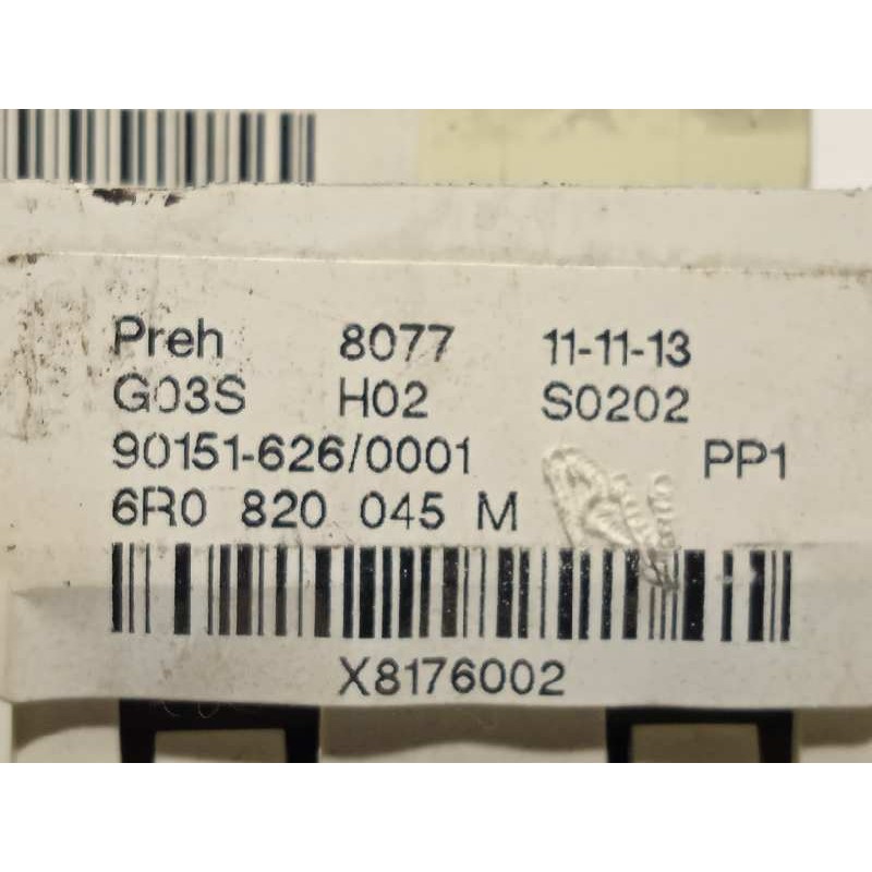 Recambio de mando calefaccion / aire acondicionado para volkswagen polo (6r1) advance referencia OEM IAM 6R0820045M  