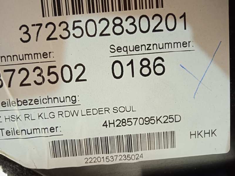 Recambio de guantera para audi s8 (4hc) 4.0 tfsi quattro referencia OEM IAM 4H2857095K  4H2857095K25D