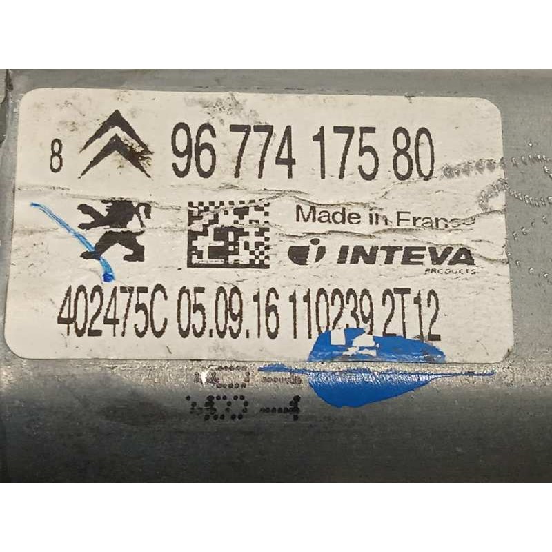 Recambio de elevalunas trasero izquierdo para citroën c-elysée exclusive referencia OEM IAM 9674437380  9677417580