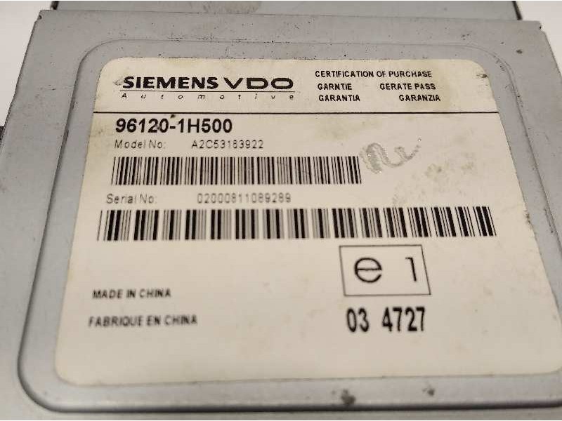 Recambio de modulo electronico para kia cee´d concept referencia OEM IAM 961201H500  A2C53163922