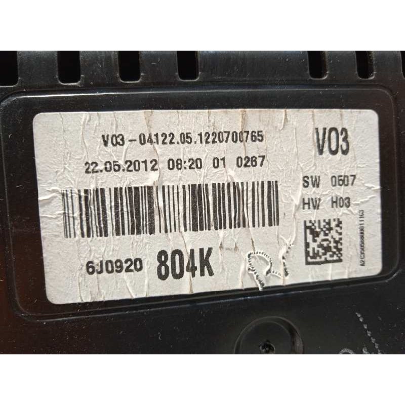 Recambio de cuadro instrumentos para seat ibiza sc (6j1) 1.4 16v referencia OEM IAM 6J0920804K  6J0920804KX