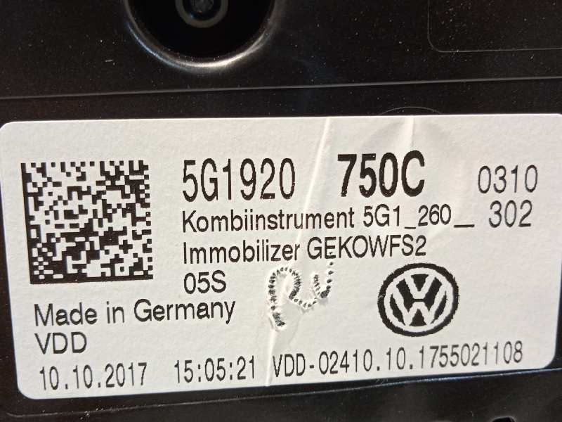 Recambio de cuadro instrumentos para volkswagen golf vii lim. (bq1) advance referencia OEM IAM 5G1920750C  