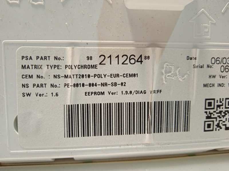 Recambio de cuadro instrumentos para peugeot 208 1.2 16v vti referencia OEM IAM 9821126480  