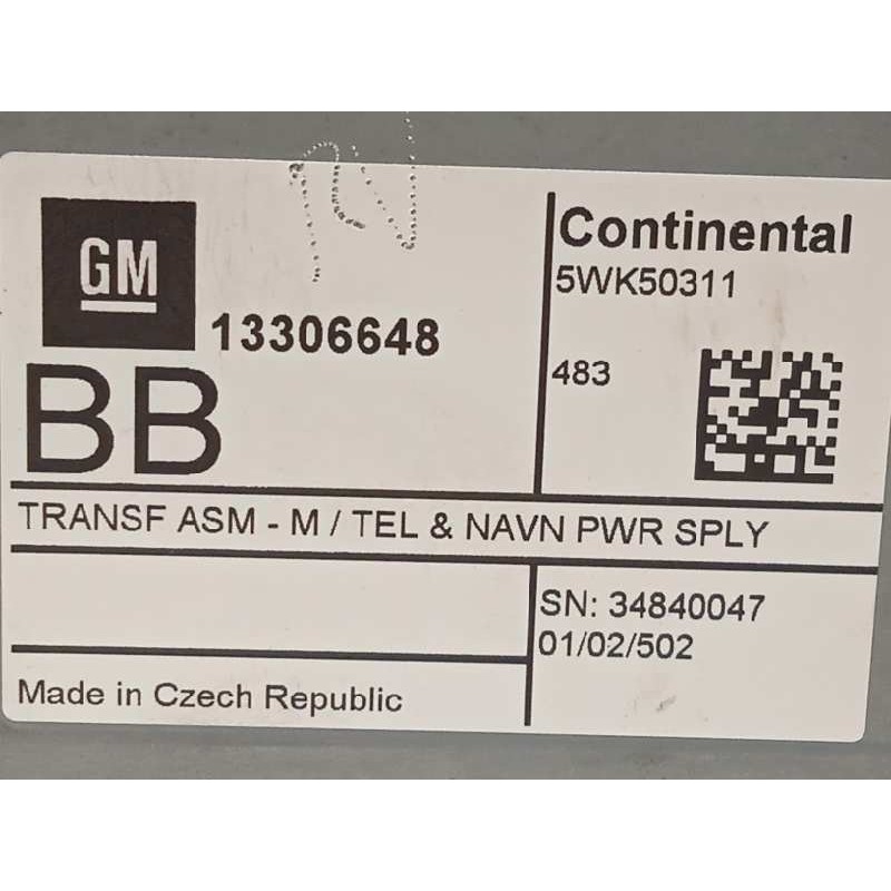 Recambio de modulo electronico para opel mokka 1.7 16v cdti referencia OEM IAM 13306648  5WK50311