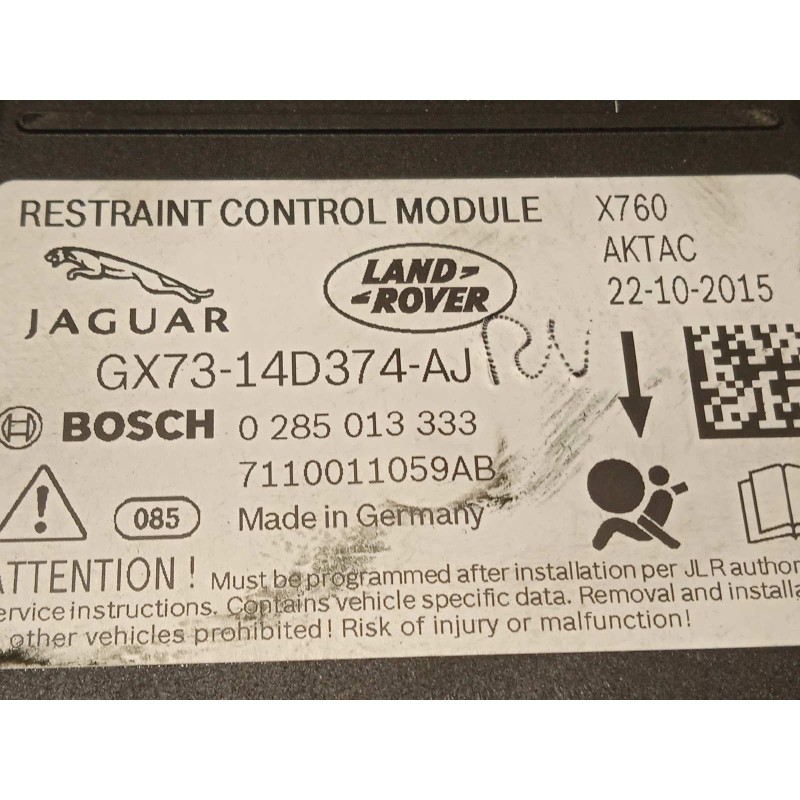 Recambio de kit airbag para jaguar xe 2.0 diesel cat referencia OEM IAM T4N15096PVJ T2H3156 GX7304320LE8PVJ