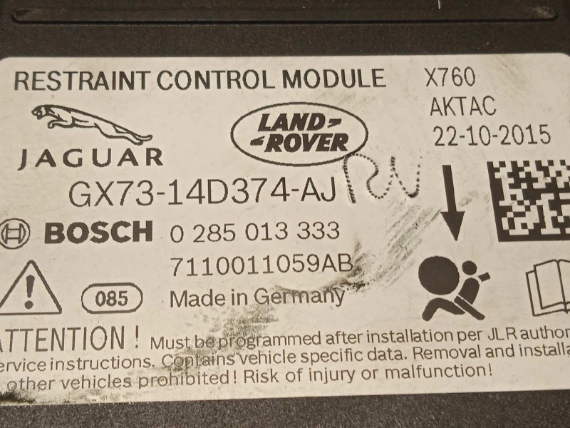 Recambio de kit airbag para jaguar xe 2.0 diesel cat referencia OEM IAM T4N15096PVJ T2H3156 GX7304320LE8PVJ