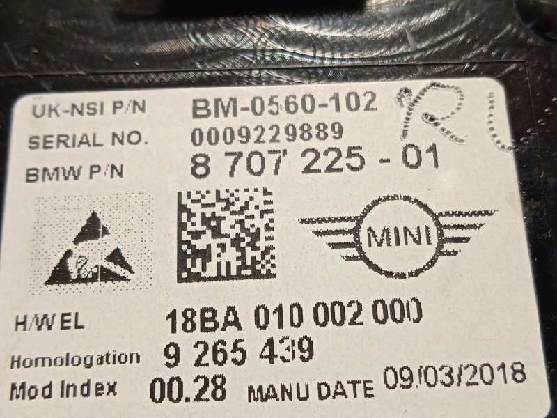 Recambio de cuadro instrumentos para mini cabrio (f57) cooper sd referencia OEM IAM 8707225  