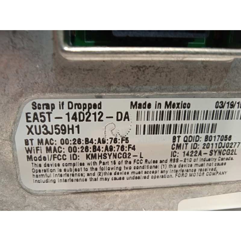 Recambio de sistema navegacion gps para ford focus lim. titanium referencia OEM IAM EA5T14D212DA 2161224 DM5T14F239AP