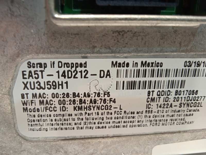Recambio de sistema navegacion gps para ford focus lim. titanium referencia OEM IAM EA5T14D212DA 2161224 DM5T14F239AP