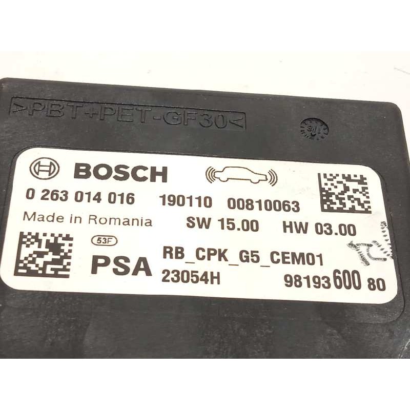 Recambio de modulo electronico para peugeot 3008 gt line referencia OEM IAM 9819360080  0263014016