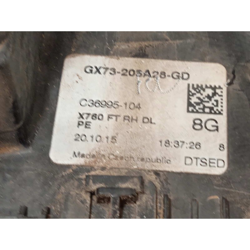 Recambio de cerradura puerta delantera derecha para jaguar xe 2.0 diesel cat referencia OEM IAM GX73203A28GD  