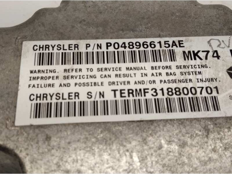 Recambio de centralita airbag para jeep patriot referencia OEM IAM P04896615AE  
