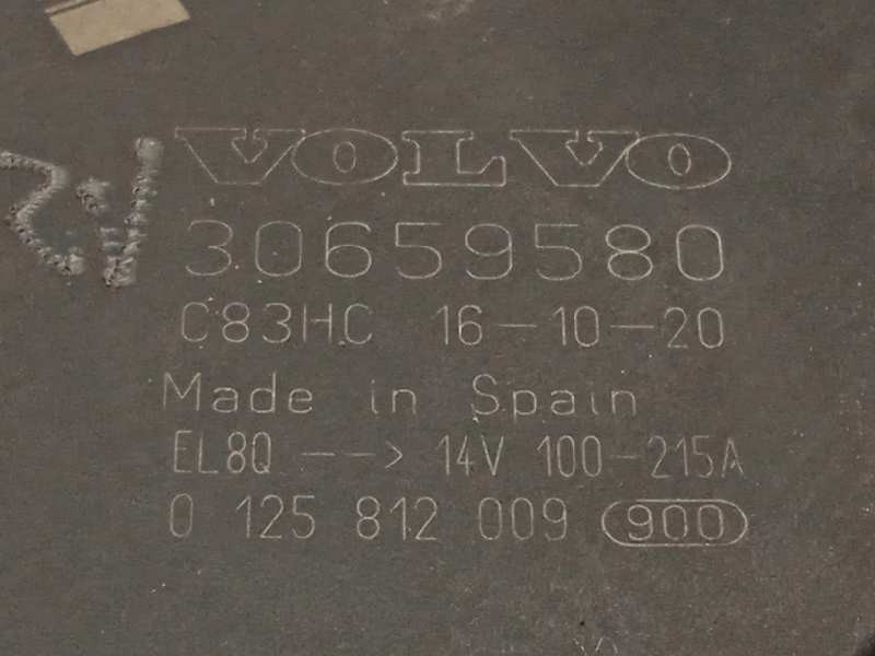 Recambio de alternador para volvo v40 cross country 2.0 diesel cat referencia OEM IAM 30659580  0125812009