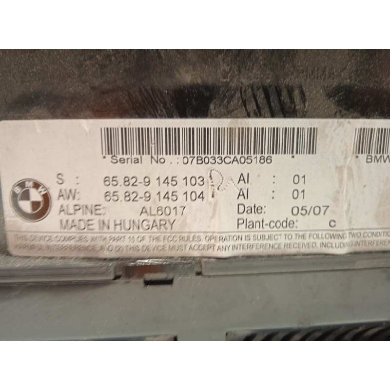 Recambio de pantalla multifuncion para bmw serie 3 touring (e91) 320d referencia OEM IAM 9145103  65829145103