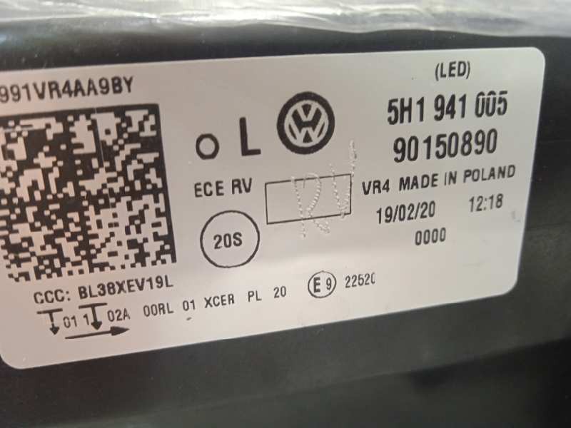 Recambio de faro izquierdo para volkswagen golf viii lim. (cd1) style referencia OEM IAM 5H1941005  90150890