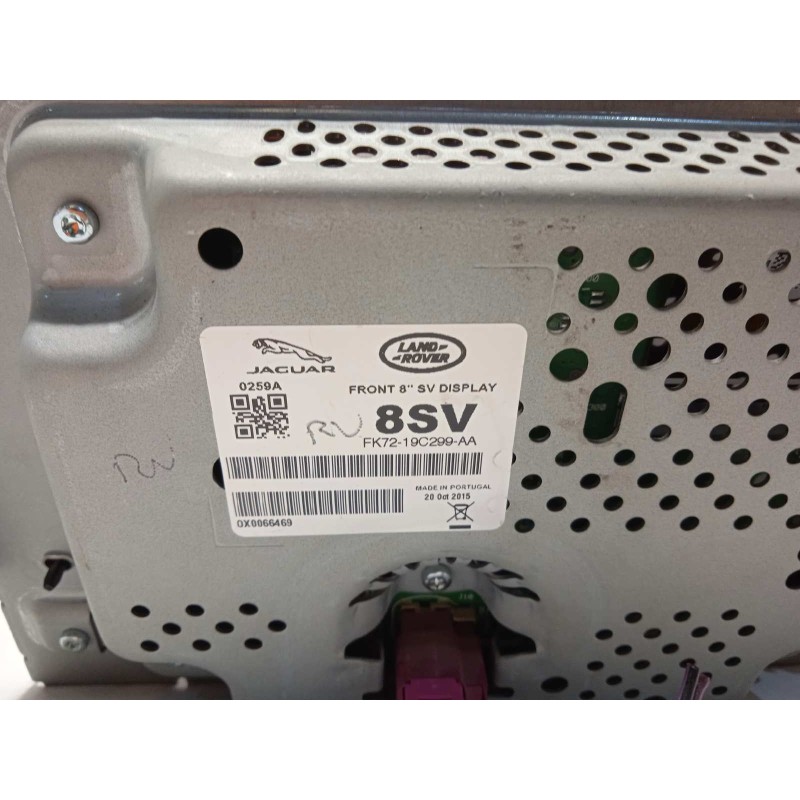 Recambio de pantalla multifuncion para jaguar xe 2.0 diesel cat referencia OEM IAM FK7219C299AA  T2R17628